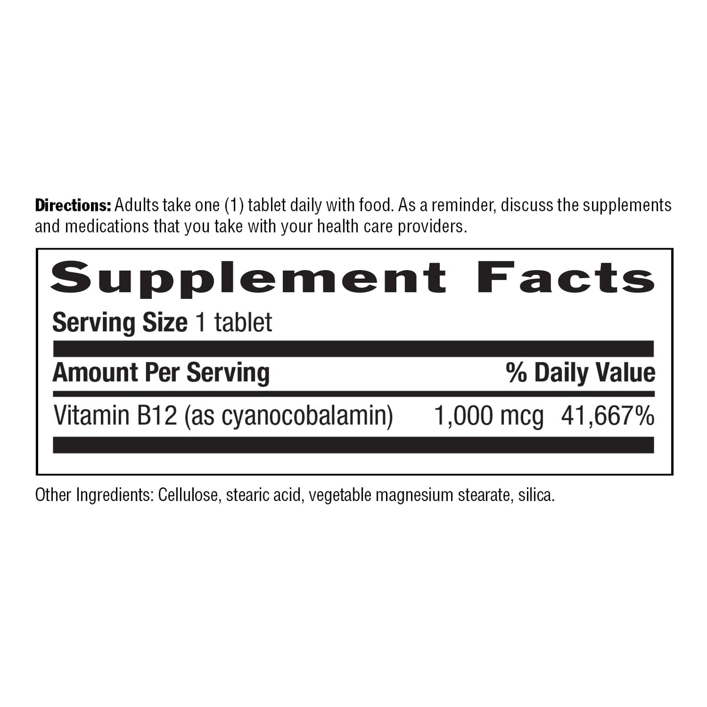 Country Life Vitamin B12 Supplement - Essential for Brain Function, Nerve Health, Red Blood Cells - Ideal for Anemia Prevention - Vegan Vitamin B, 1000 mcg - Gluten-Free, 60 Tablets