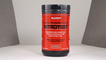 MuscleMeds Nitrotest Pre-Workout Supplement Drink, Boost Nitric Oxide, Testosterone