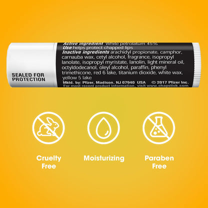 ChapStick Bulk Lip Balm, Classic Original 12-Count – Lip Moisturizer for Dry Lips, 0.15 Oz Ea
