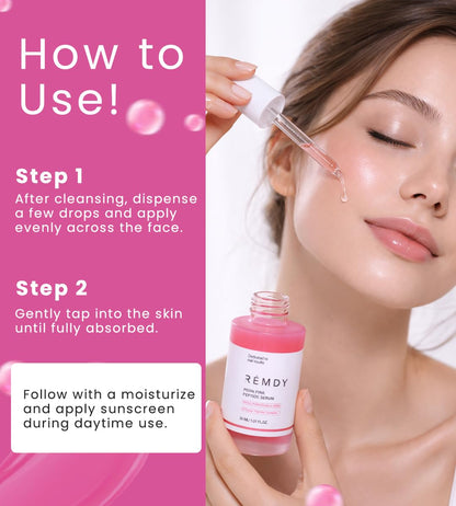 PDRN Pink Peptide Serum — 100% Natural, Vegan PDRN Serum (1 fl oz, 30ml) | Multi-Peptide & Hyaluronic, Skin Barrier Support, Wrinkle & Pore Care, Firming, Hydration Glow, Rose PDRN (Sodium DNA)