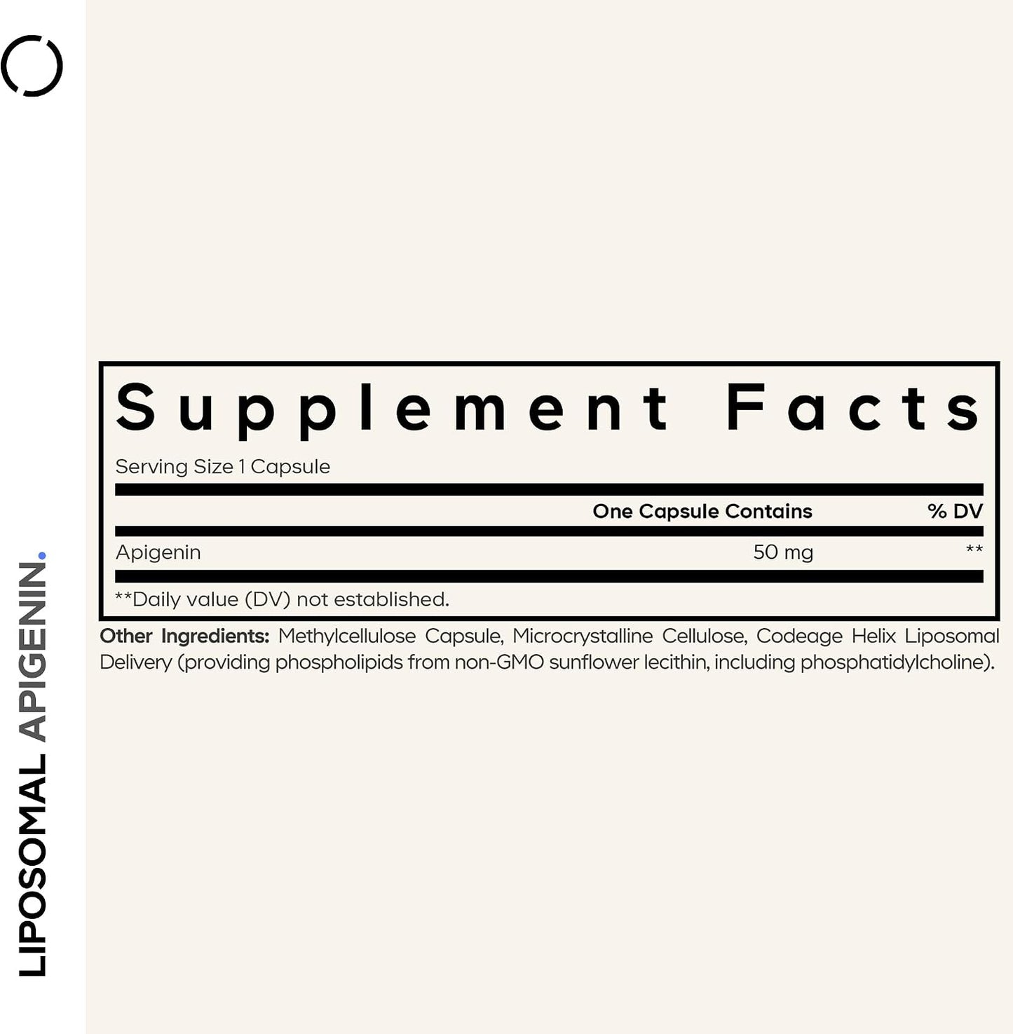 Codeage Liposomal Apigenin Supplement, Chamomile Extract, 90 Capsules | NSF Certified - Liposomal apigenin capsules, botanical calm from chamomile, with phospholipid complex.