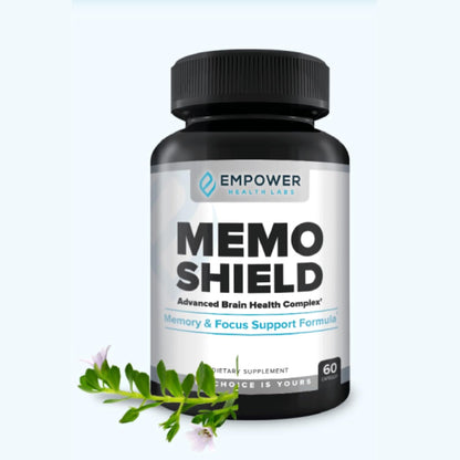 MemoShield Brain Health Supplement – Advanced Memory Support with Lion's Mane, Bacopa Monnieri, and Ginkgo Biloba – Cognitive Function and Brain Health Formula – 60 Capsules