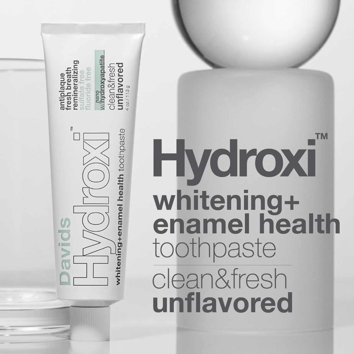 Davids Unflavored Nano Hydroxyapatite Remineralizing Fluoride Free 4oz