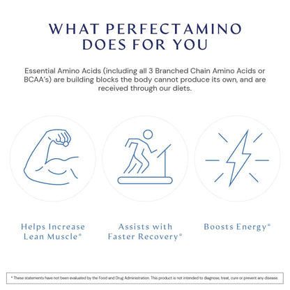 BodyHealth PerfectAmino (150 ct) Easy to Swallow Tablets, Essential Amino Acids Supplement with BCAAs, Vegan Protein for Pre/Post Workout & Muscle Recovery with Lysine, Tryptophan, Leucine, Methionine