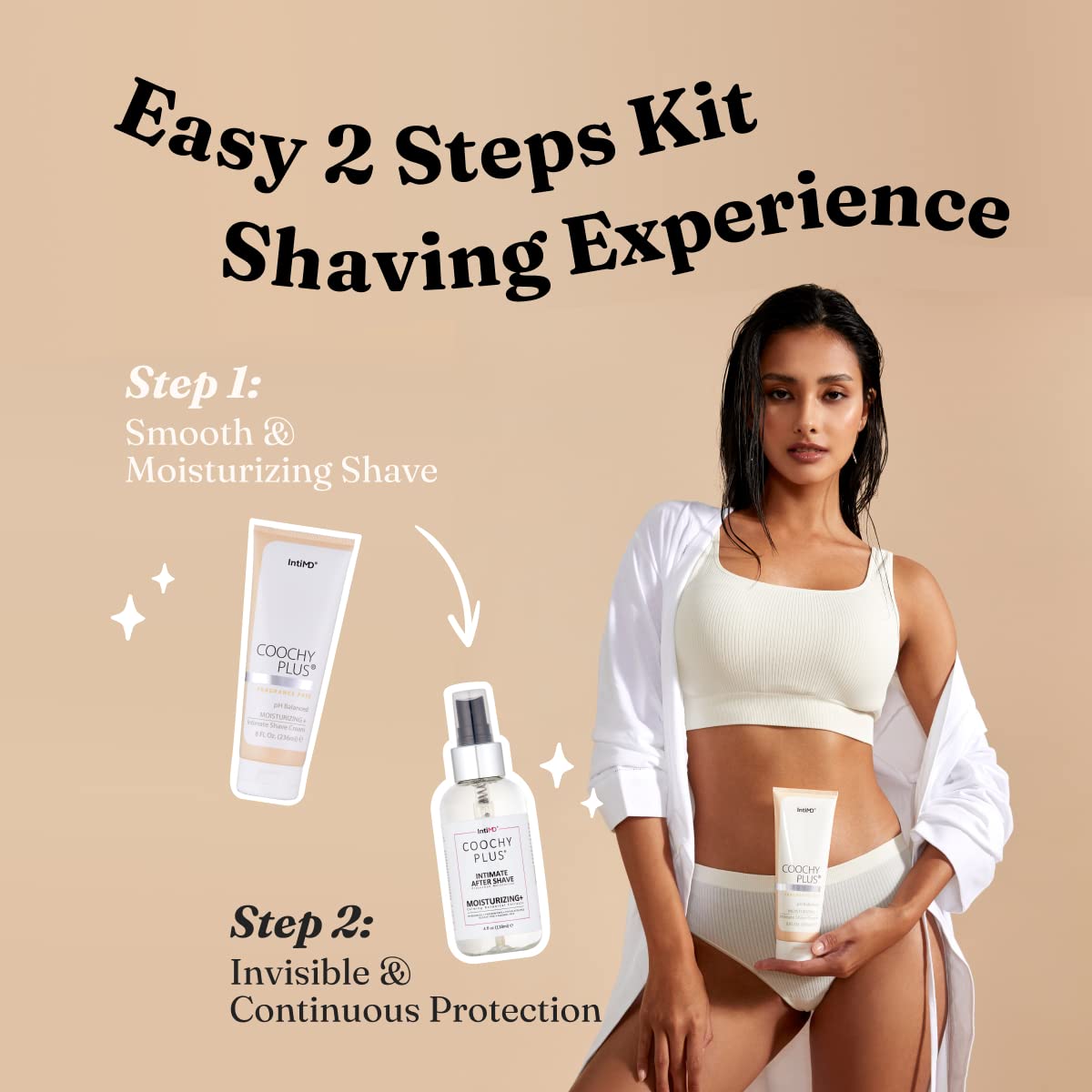 Coochy Plus Intimate Shaving Complete Kit - FRAGRANCE FREE & After Shave Protection