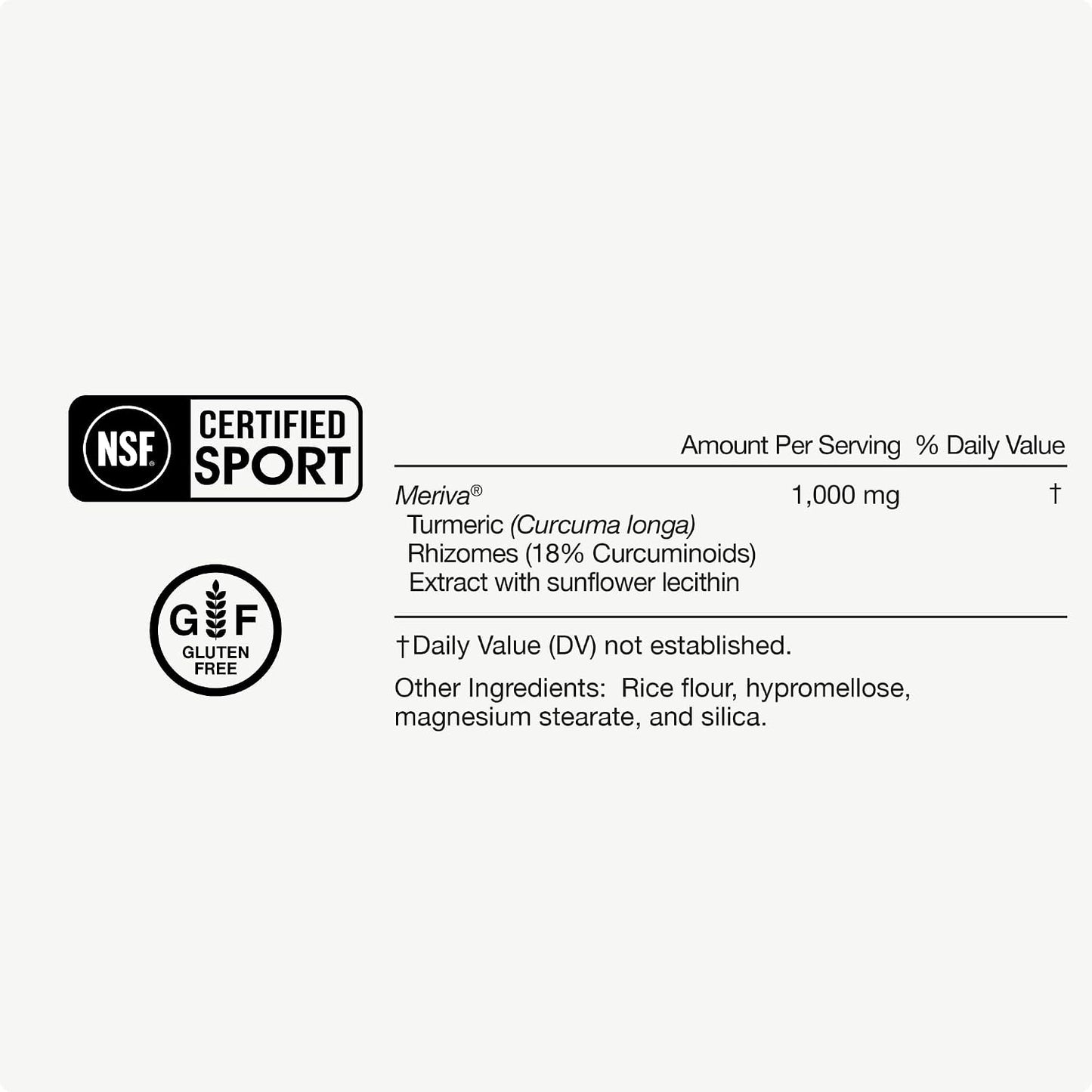 Momentous Turmeric Supplement 1,000 mg - Natural Antioxidant Turmeric Curcumin for Foundational Health - NSF Certified for Sport - Gluten-Free - 30 Servings - 60 Capsules