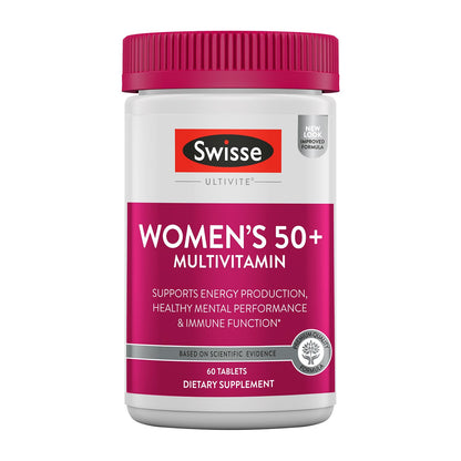 Swisse Daily Multivitamin for Men 50 and Over | 39 Vitamins, Antioxidants and Minerals + Adaptogens | Energy & Immune Support | Mens 50+ Multivitamins Supplement | 60 Tablets
