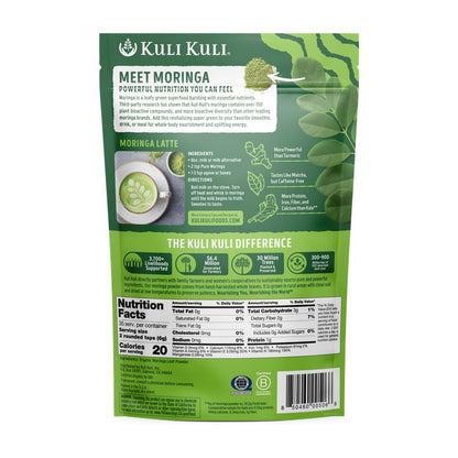 Kuli Kuli Moringa Oleifera Organic Leaf Powder & Green Smoothie, 100% Pure USDA