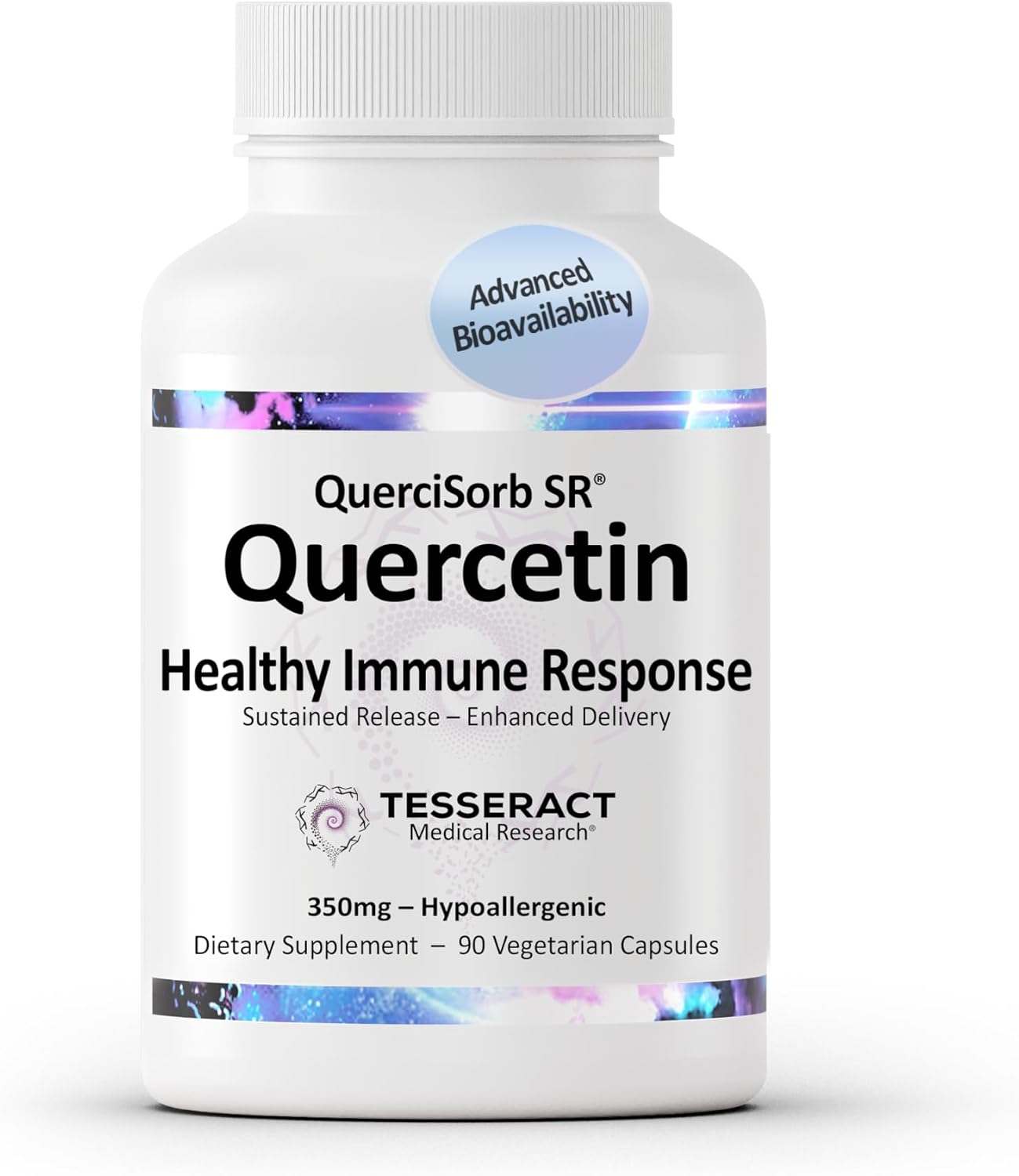 Tesseract Medical Research QuerciSorb SR Quercetin Supplement, Sustained Release, Supports Immune Function and Overall Health, Hypoallergenic. 400 mg, 45 Day Supply