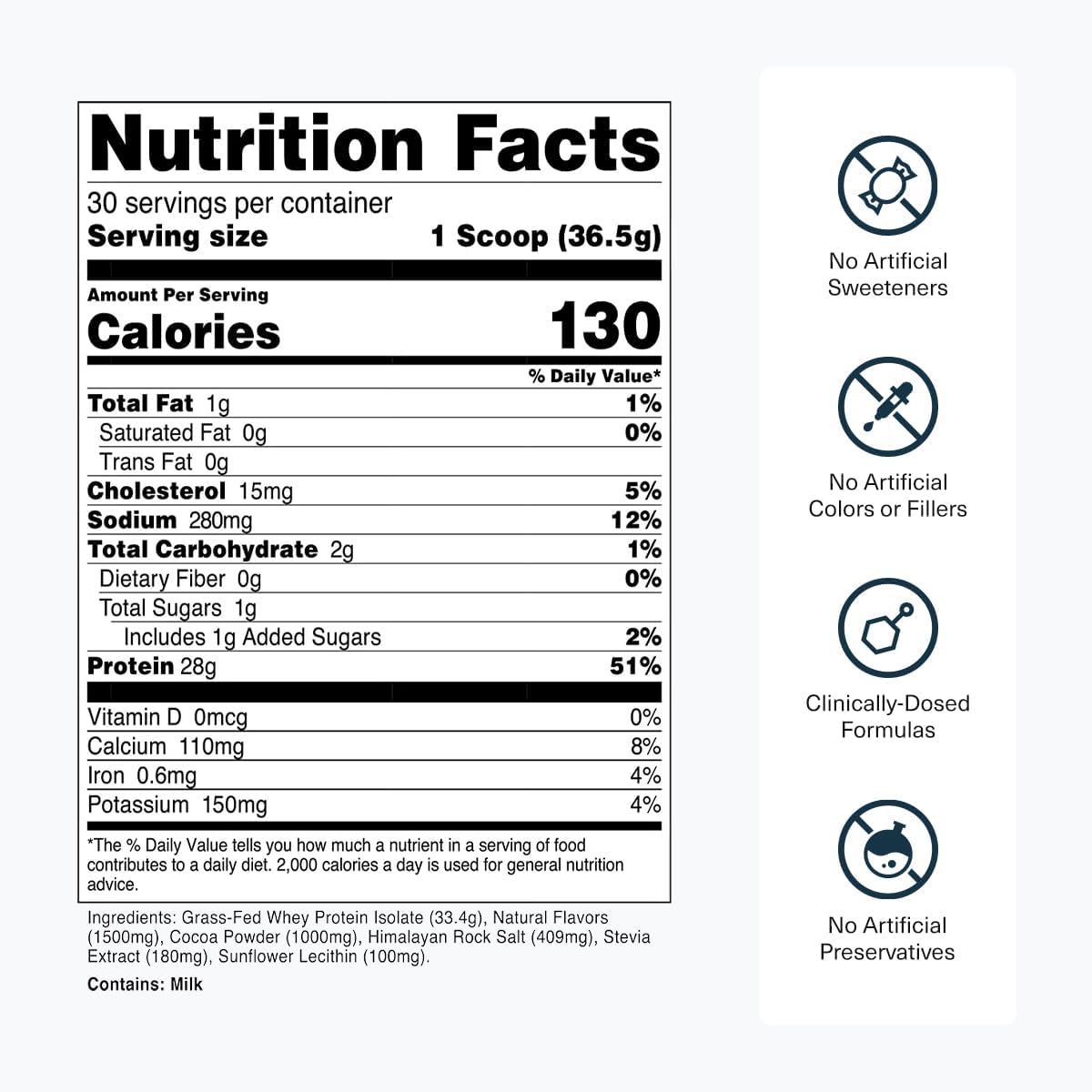 Transparent Labs Grass-Fed Whey Protein Isolate (30 Servings, Milk Chocolate) & Grass-Fed Whey Protein Isolate (30 Servings, Oatmeal Chocolate Chip Cookie)
