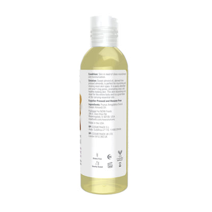 NOW Foods Solutions, Sweet Almond Oil, 100% Pure Moisturizing Oil, Promotes Healthy-Looking Skin, Unscented Oil, 16-Ounce,Package may vary