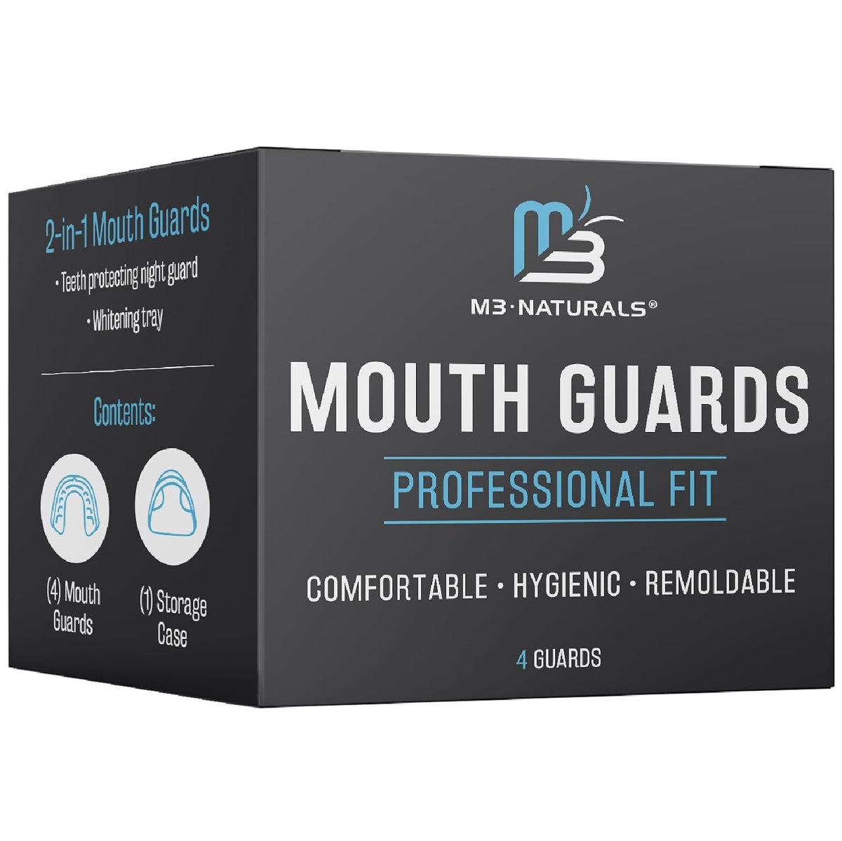 Dental Mouth Guard for Sleeping, Night Guard, BPA-Free, 4 Guards by M3