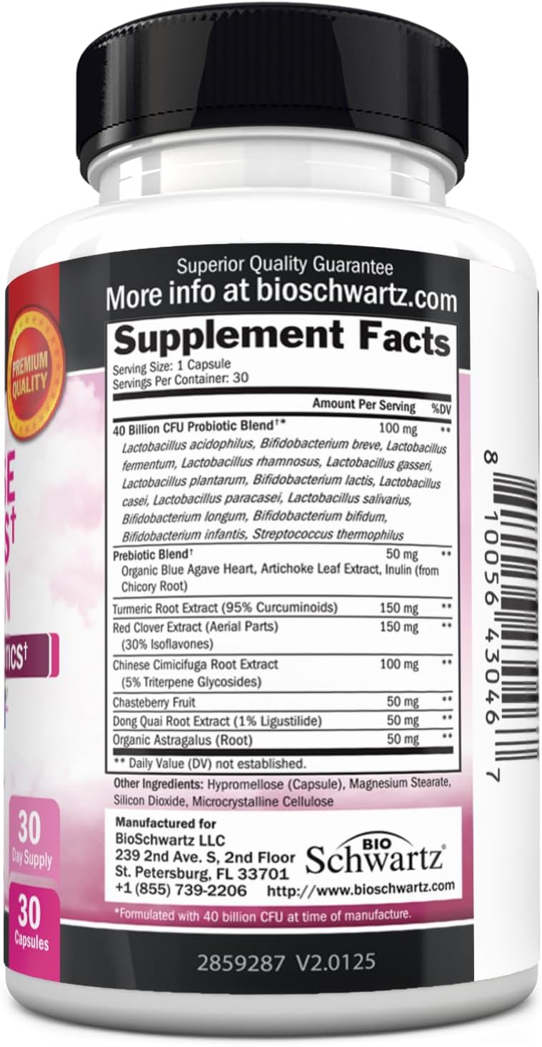 Menopause Supplements for Women - 40B CFU Menopause Probiotics for Women