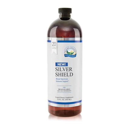 Nature's Sunshine Silver Shield Liquid, 16 Fl Oz | Colloidal Silver Liquid with Aqua Sol Technology Provides Immune Support and Protection