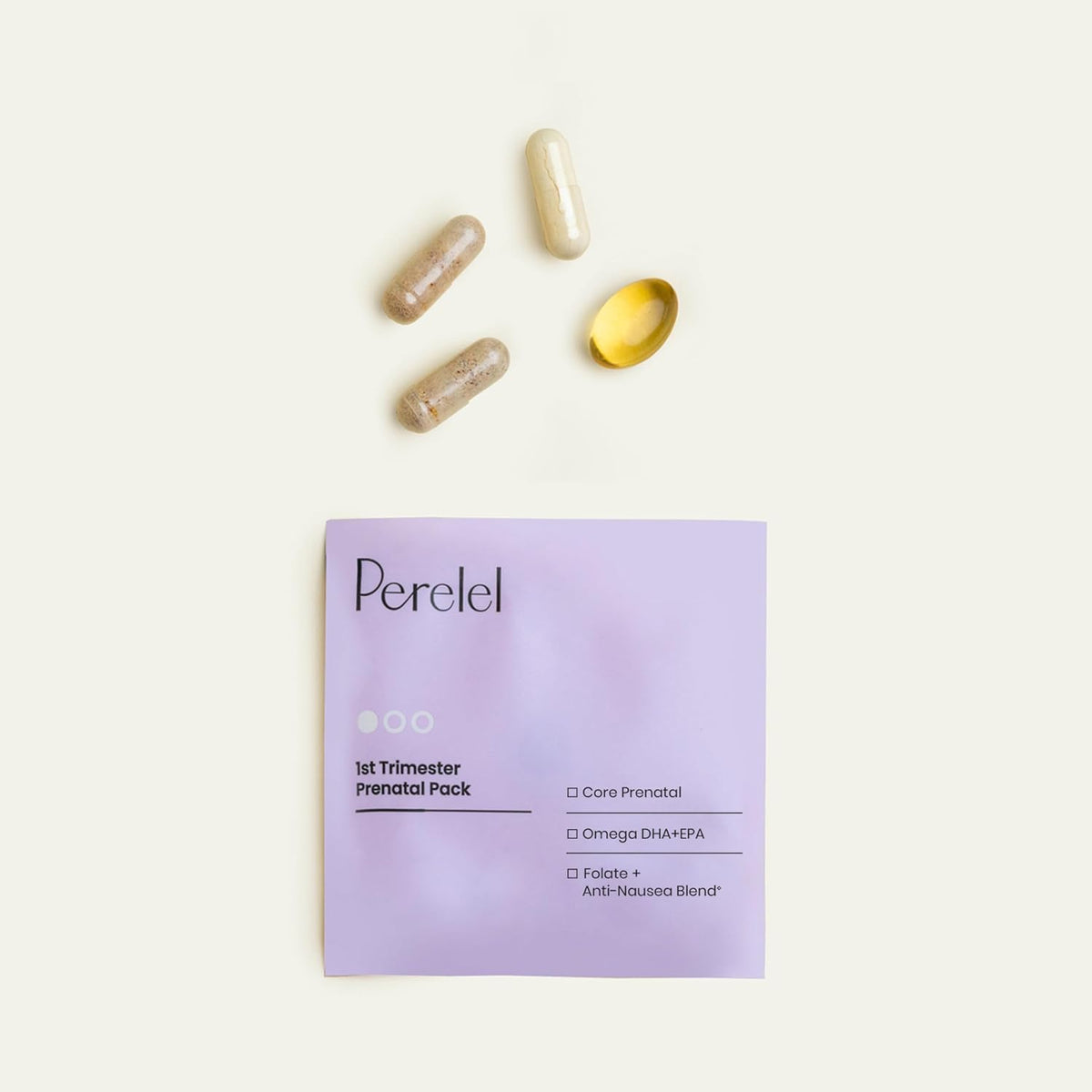 Perelel 1st Trimester Prenatal Vitamins for Women, Folate, Omega 3, Iron