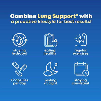 Mullein Leaf Extract & NAC Lung Detox Cleanse- N-Acetyl Cysteine, Marshmallow Root, Bromelain - Lung Health, Sinus, Mucus Removal Support Supplement for Smokers - 90 Capsules, Non-GMO, Gluten-Free