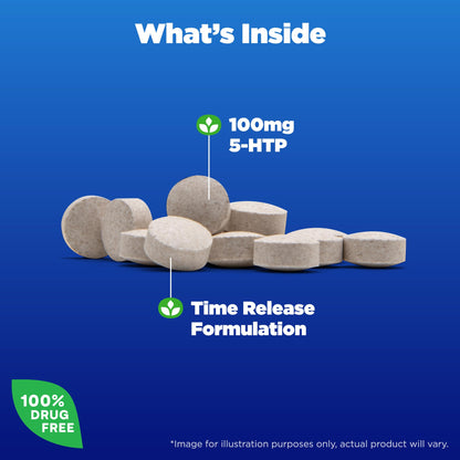 Natrol 5-HTP 100mg, Dietary Supplement Helps Support a Balanced Mood, 90 Time