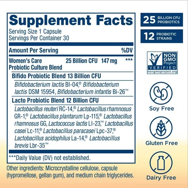 jogi Womens Wellness, Womens Care Probiotic, 25 Billion CFU Per Cap., Supports Vaginal pH and Yeast Levels