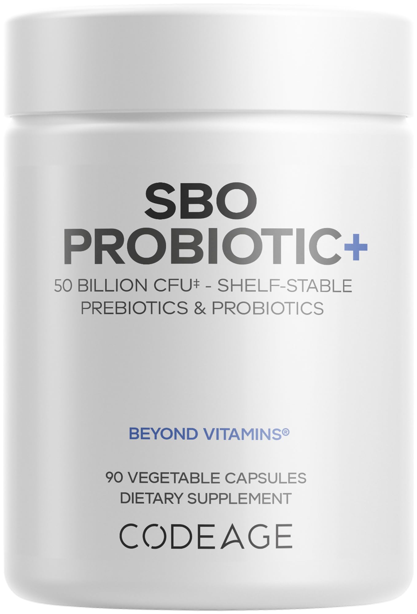Codeage SBO Probiotics, 50 Billion CFUs Per Serving, Multi Strain Soil Based Organisms Blend and Organic Fermented Botanical Blend, Shelf-Stable, 90 Capsules