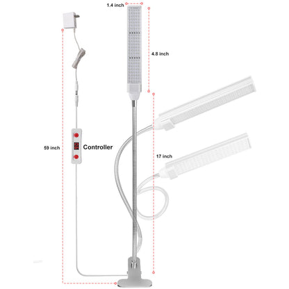 MAINENG Infrared & Red Light Therapy Lamp with Timer, 660nm & 850nm LED - M7685