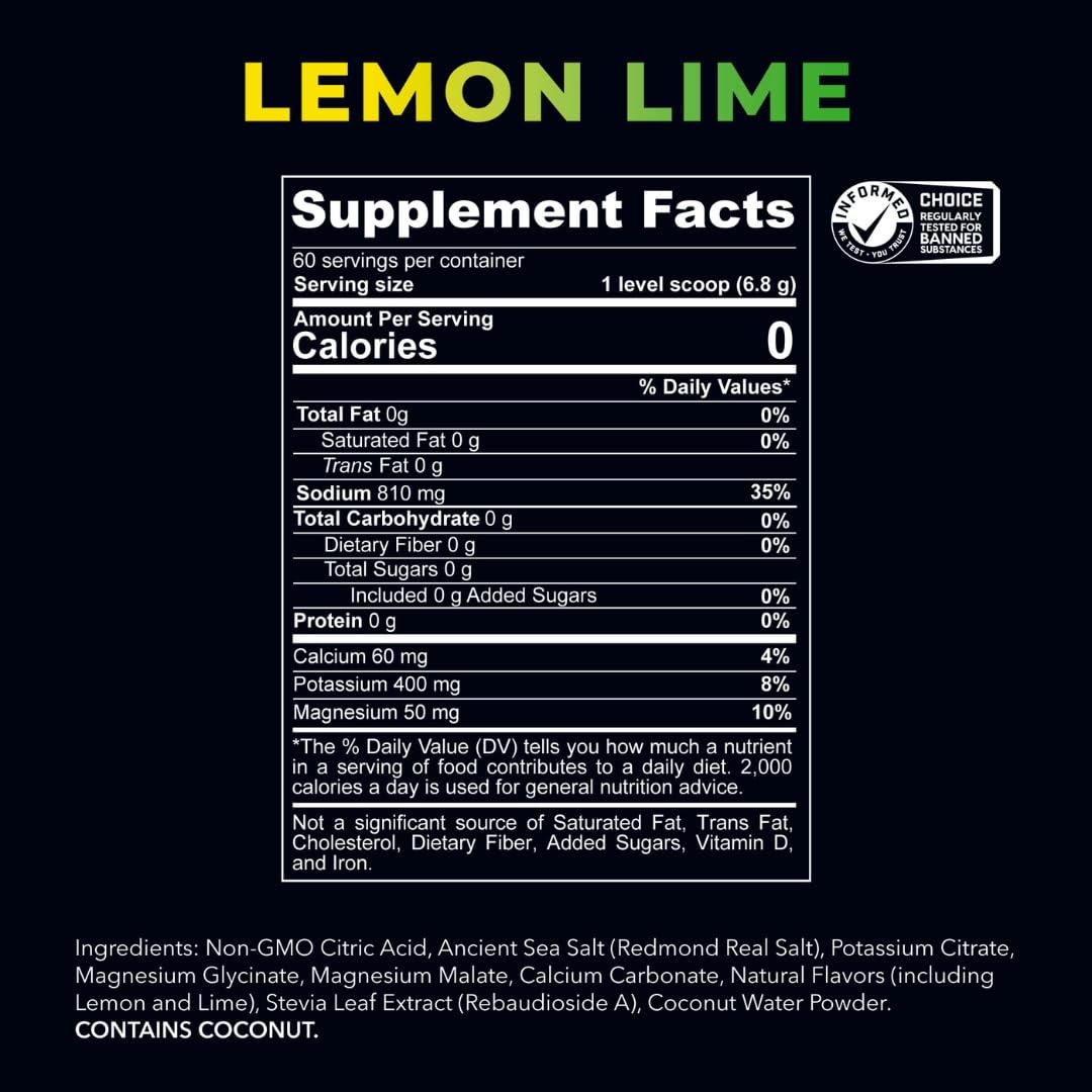 REDMOND Re-Lyte Sugar Free Electrolyte Powder Mix (Strawberry Lemonade) | Zero Sugar Electrolytes, Hydration Powder