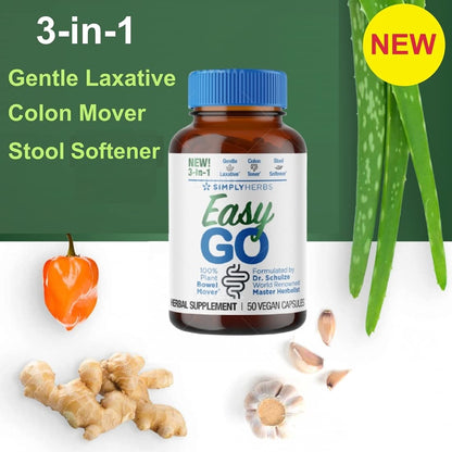 Dr. Schulze's Easy GO Bowel Mover - Formulated Gentle Laxative, Colon Toner & Stool