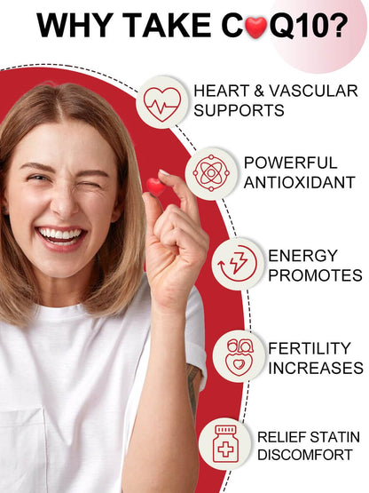 DRFOSTER Coq10 400mg Softgels Ubiquinol with PQQ & Vitamin E, Olive Oil, Heart, Brain & Energy Support - 120 Days Supply
