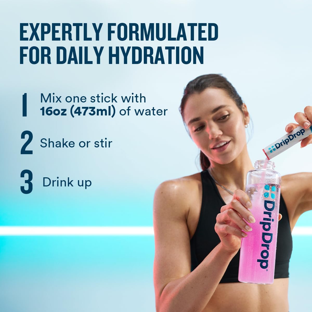 DripDrop Hydration Zero Sugar Plus Electrolyte Packets, Bundle, 32 Ct | Raspberry Lemonade, Watermelon, Tangerine, Tropical Punch, Strawberry Kiwi, Peach, Cherry Limeade, Wild Berry; Sugar Free