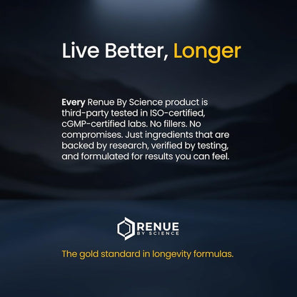 Renue By Science NAD+ Complete | 120 Liposomal NAD Supplement Capsules with NMN, NR & Trigonelline - 310mg NMN & 160mg NAD per Serving | Bioavailable Formula for Increased Absorption | Made in the USA