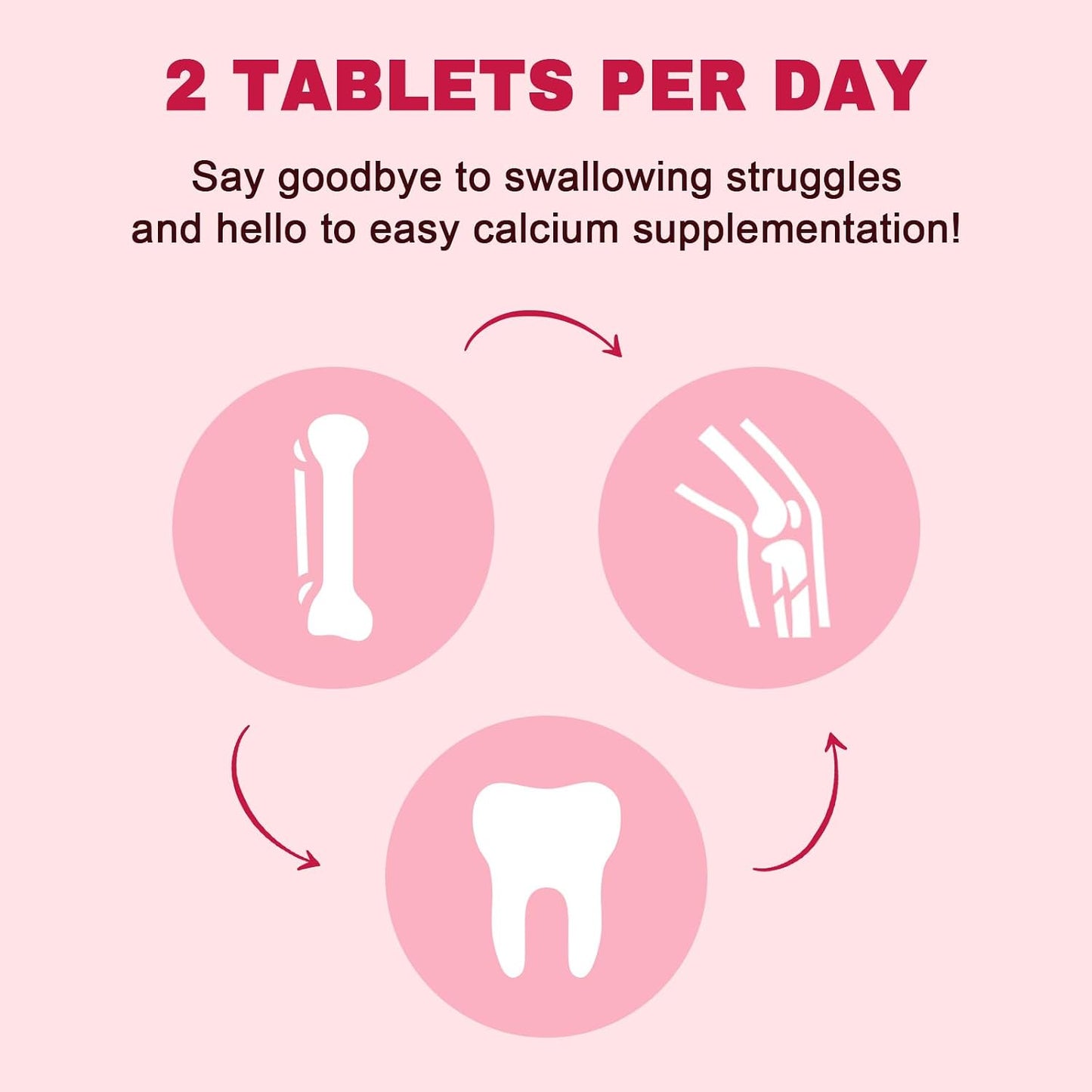 Calcium Citrate 1200 mg with Vitamin D3 Supplement for Women & Men, Calcium Magnesium Zinc D3 for Bone Muscle & Teeth Health - 120 Count - 60 Day Vegan Supply