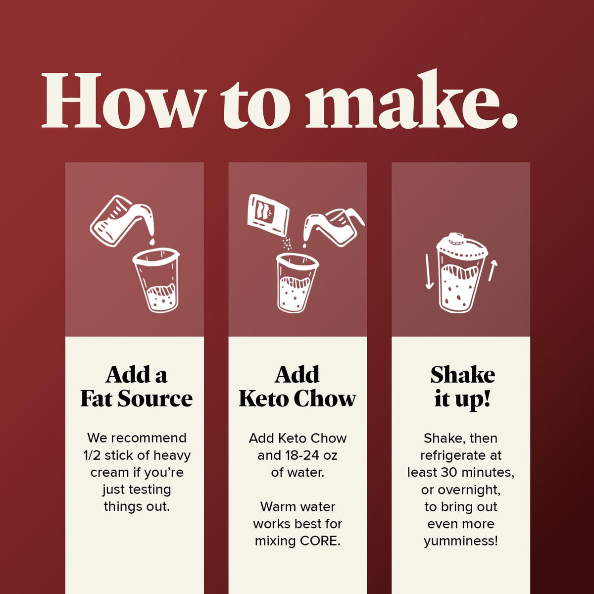 Keto Chow Chocolate Peanut Butter Meal Replacement Shake Powder, 3 Meals