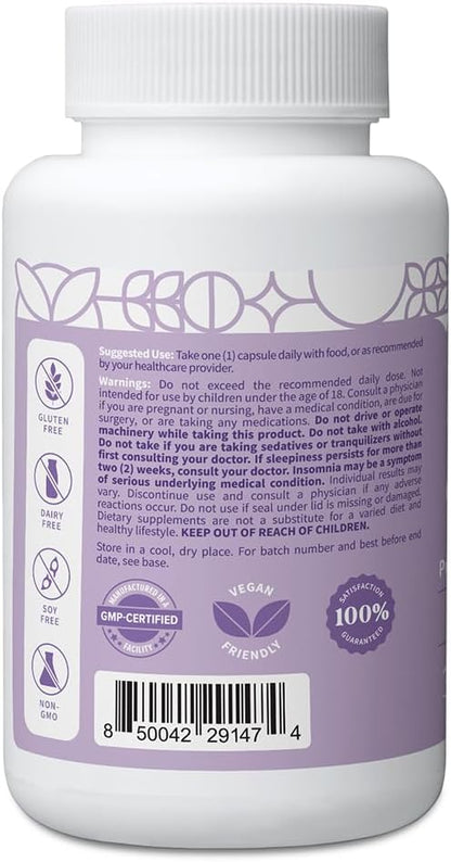Pattern Wellness Sleep Complex – Supports Relaxation & Healthy Sleep Patterns – with Melatonin, L-Theanine & Magnesium – 30 Vegan Capsules