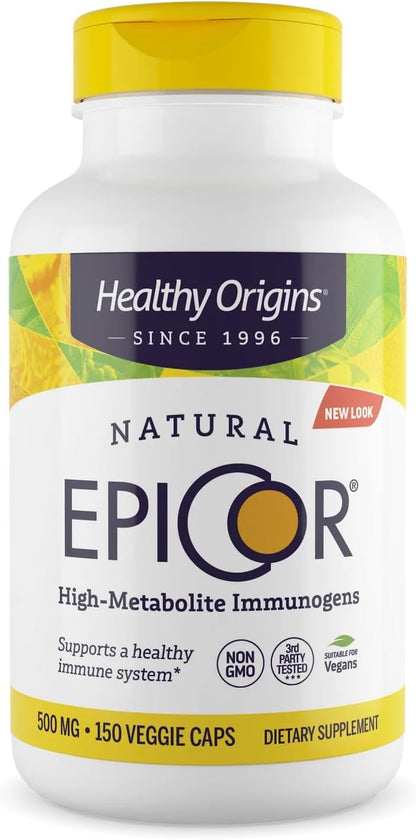 Healthy Origins EpiCor Dried Yeast 500 mg, 150 Veggie Caps