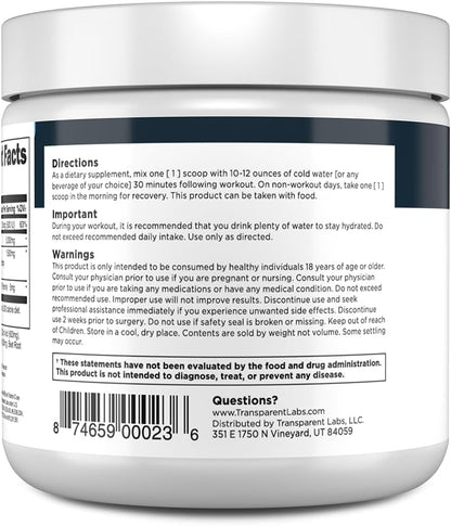Transparent Labs Creatine HMB (30 Servings, Tropical Punch) & Creatine HMB (30 Servings, Unflavored)