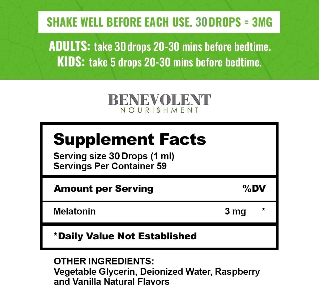 Liquid Melatonin for Kids and Adults 3mg & Liquid Chlorophyll Bundle - Natural Sleep Aid Drops, Berry Vanilla Flavor, Made in USA - Sleep Support & Skin Support