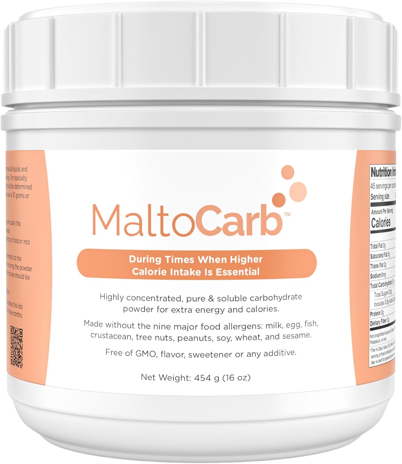 MaltoCarb Maltodextrin Powder, 454g | Carbohydrate Powder, Sustained Energy, Fast-Absorbing, Gluten-Free, Plant-Based