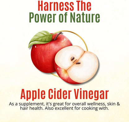 Organic Apple Cider Vinegar Powder - Apple Cider Vinegar Supplement, ACV for Digestive Support - Vegan & Gluten Free, 500mg per Serving, 454g (1 lbs)