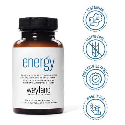 Energy | Complimentary Formula w/Botanically Sourced Caffeine | Complete B-Complex & Energy Supportive Herbs