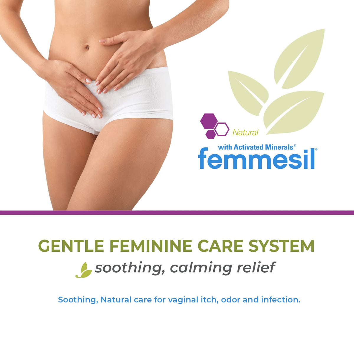 Femmesil Feminine Care Vaginal Health Antifungal Cream for Relief from Yeast Infection, Vaginal Itch & Irritation