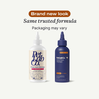 PetLab Co. Clear Ears Therapy Dog Ear Cleaner, 4 fl oz | Ear wash designed for gentle daily use to support wax, yeast, dirt buildup, and odor management for calmer, healthier ears