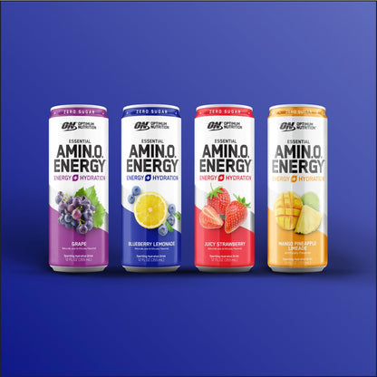 Optimum Nutrition Amino Energy Sparkling Hydration Drink, Electrolytes, Caffeine, Amino