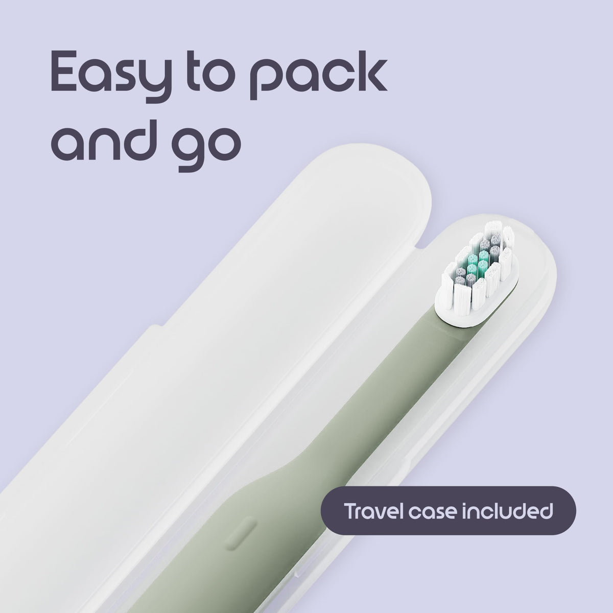 Quip Ultra Lite Sonic Electric Toothbrush, 3 Modes, Mirror Mount, Ash