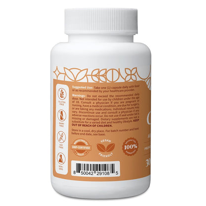 Pattern Wellness Zinc Complex – Supports Immune, Skin & Digestive Health – High Absorption Zinc with Vitamin C, Probiotics & Natural Blends – 30 Vegan Capsules