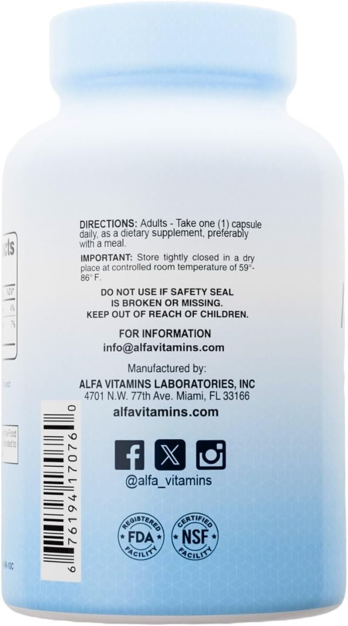 ALFA VITAMINS Magnesium Gluconate 550mg, Dietary Supplement, Supports Muscle & Nerve Function, Bone Health & Bedtime Support, Easy Absorption, Essential Vitamins for Wellness, 100 Tablets