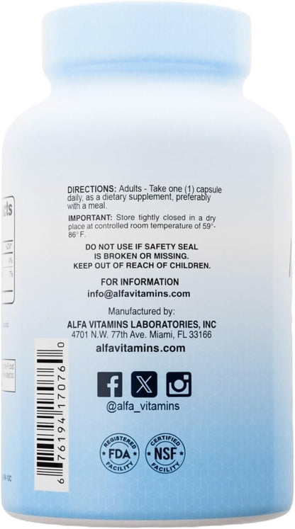 ALFA VITAMINS Magnesium Gluconate 550mg, Dietary Supplement, Supports Muscle & Nerve Function, Bone Health & Bedtime Support, Easy Absorption, Essential Vitamins for Wellness, 100 Tablets