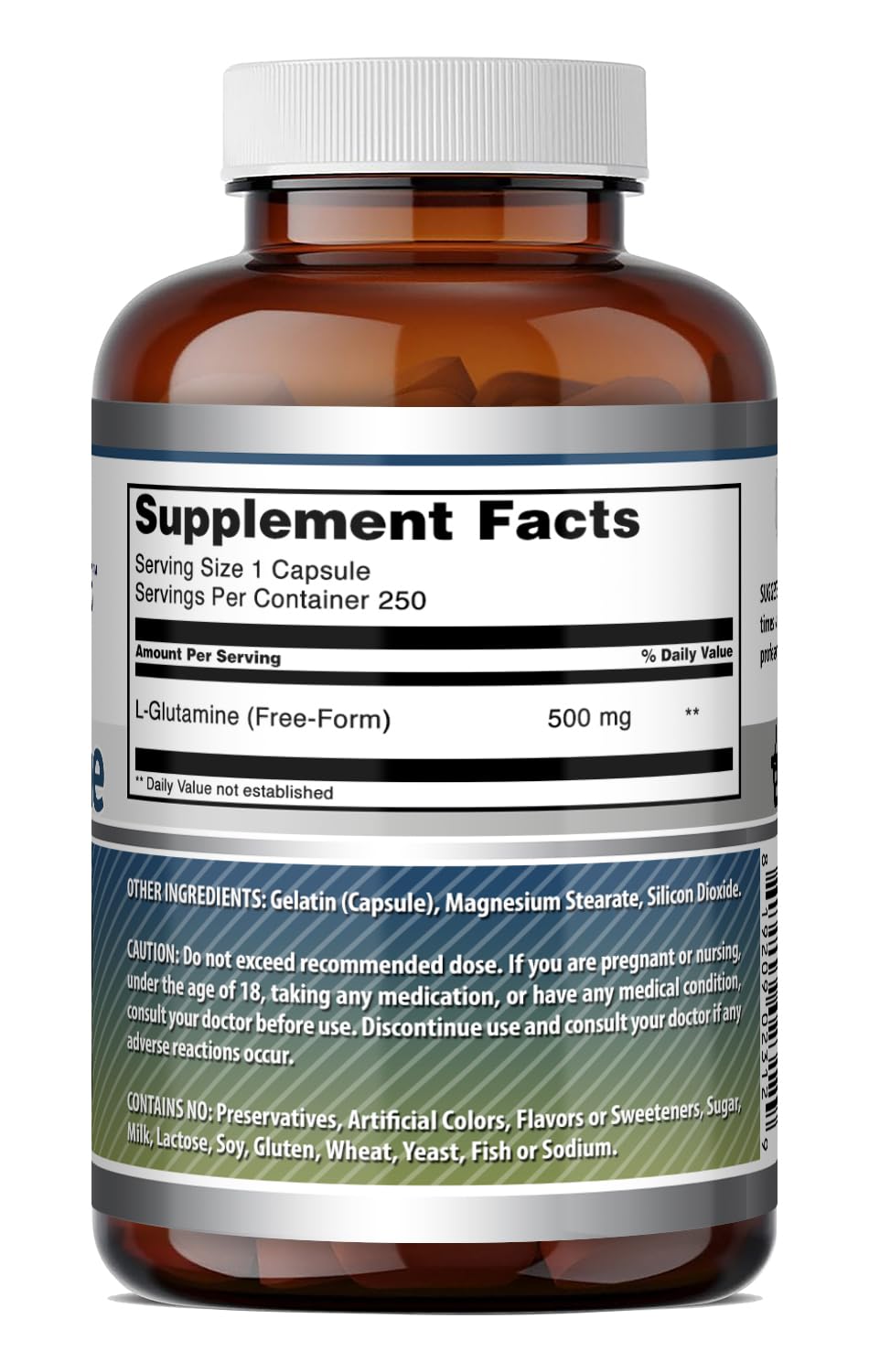 Amazing Formulas L-Glutamine Amino Acid Supplement | 500 Mg | Capsules | Non-GMO | Gluten-Free | Made in USA (1 Pack | 120 Count)