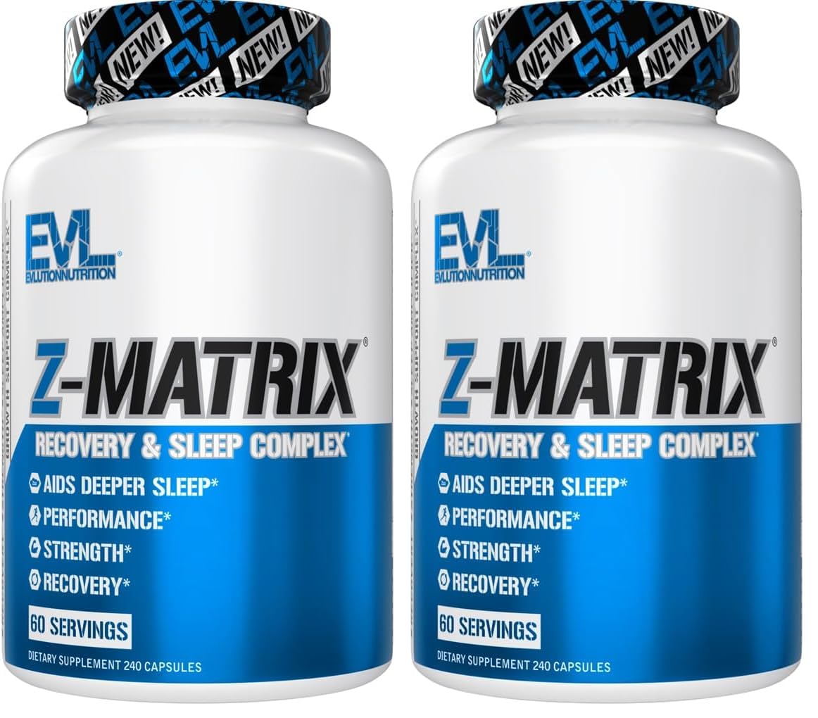 EVL Post Workout Recovery Supplement - Magnesium and Zinc - ZMatrix Zinc Magnesium Aspartate Muscle Recovery Supplement for Sleep Support and Muscle Health