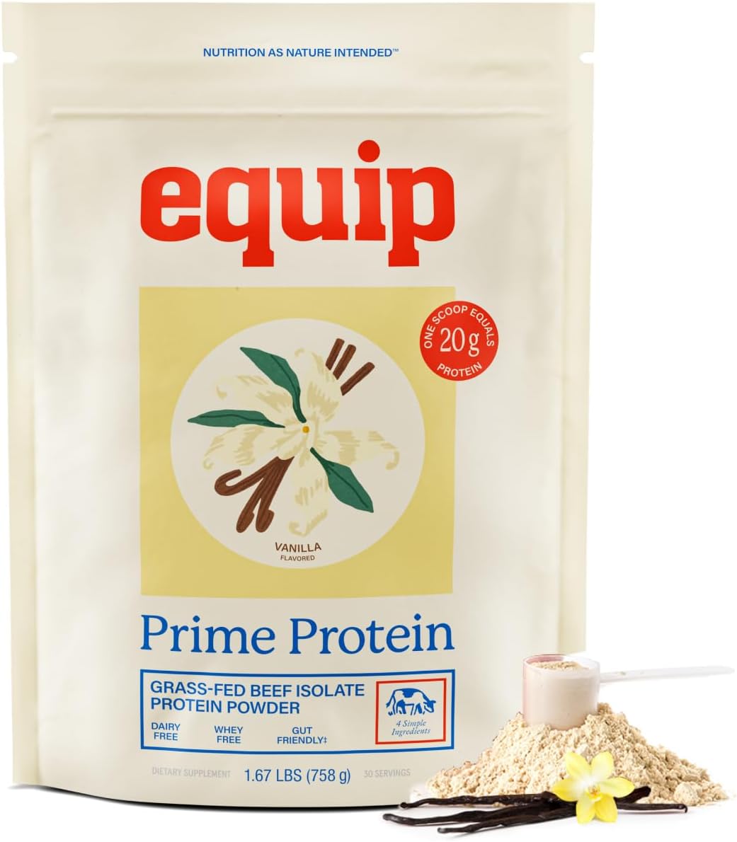 Equip Foods Prime Protein Powder Unflavored & Prime Protein Powder Vanilla