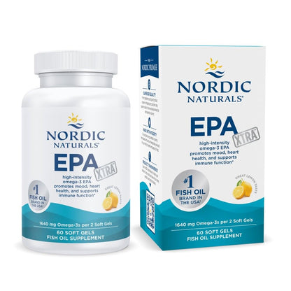 Nordic Naturals EPA Xtra, Lemon - 90 Soft Gels - 1640 mg Omega-3 - High-Intensity EPA Formula for Positive Mood, Heart Health & Healthy Immunity - Non-GMO - 45 Servings | Supports mood, heart & immune health. High-intensity EPA formula. Non-GMO. Lemon fla