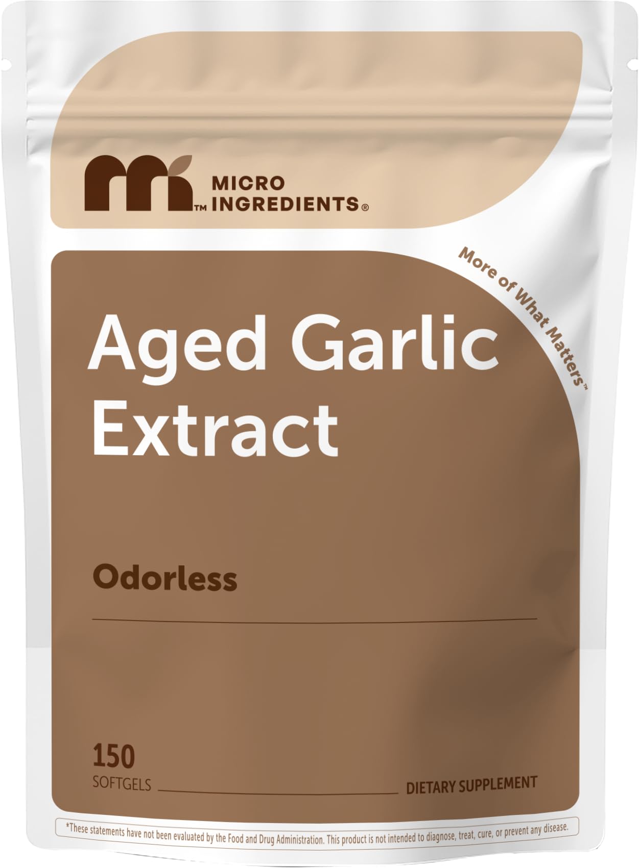 Micro Ingredients Odorless Garlic, 300 Softgels | 2 Years Aged Garlic Extract | Grown Allium Sativum Bulb | Natural Herbal Supplements | Non-GMO, Gluten Free